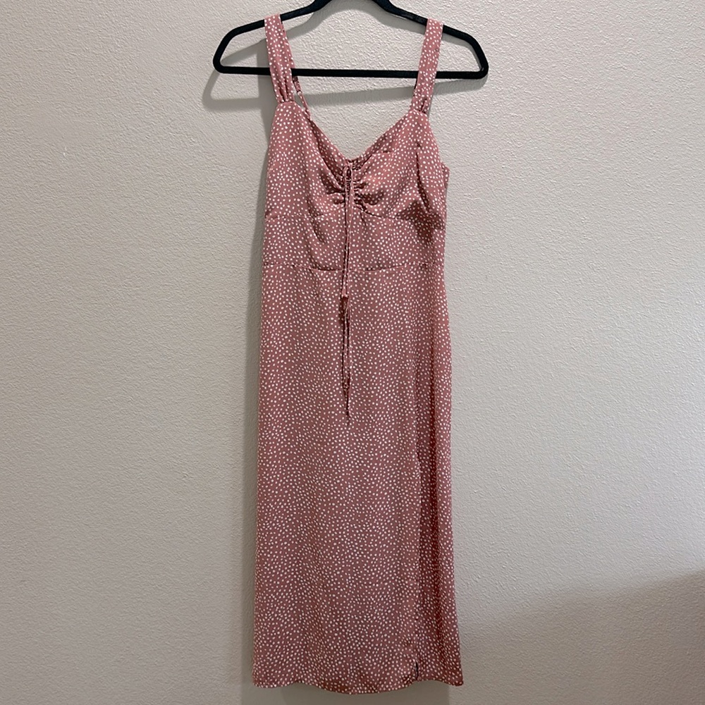 Abercrombie and Fitch Cinch Front Midi Dress with Slit